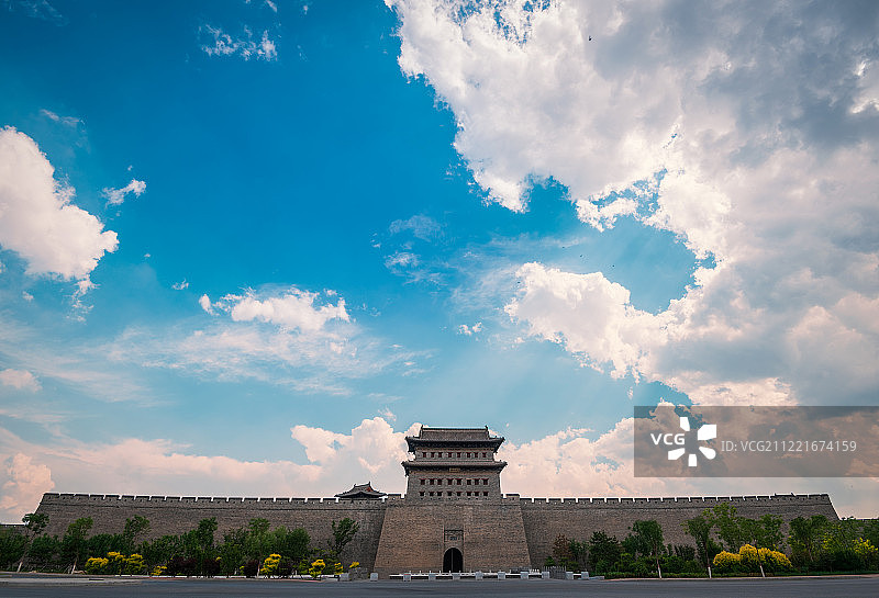 山西省大同市城墙风光图片素材
