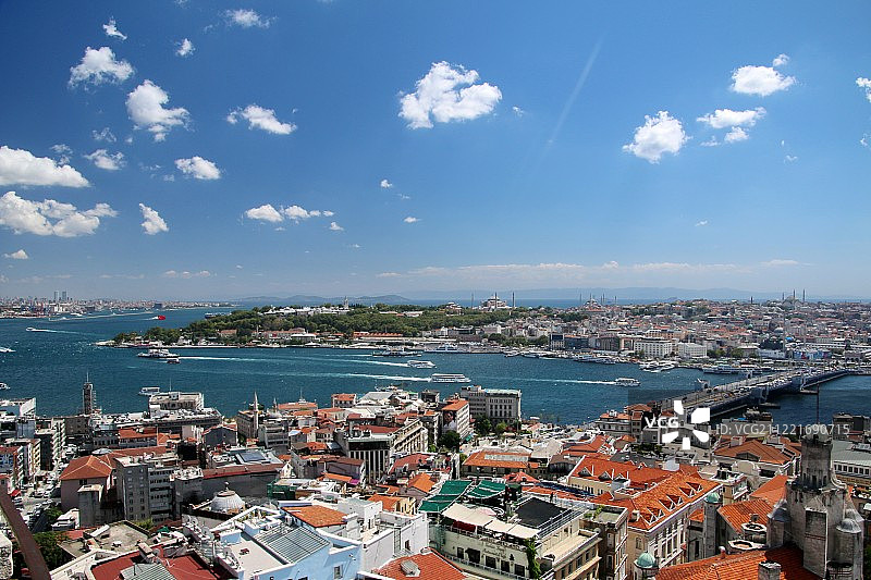 从加拉塔看到的景色 - 土耳其伊斯坦布尔图片素材