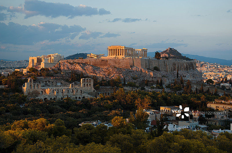 雅典卫城，阿提卡，希腊图片素材