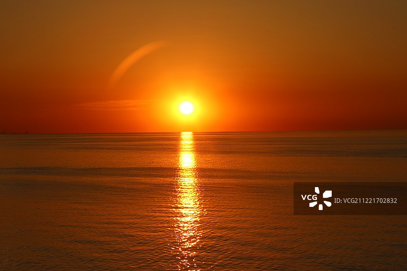 秃头山日落，印第安纳州图片素材