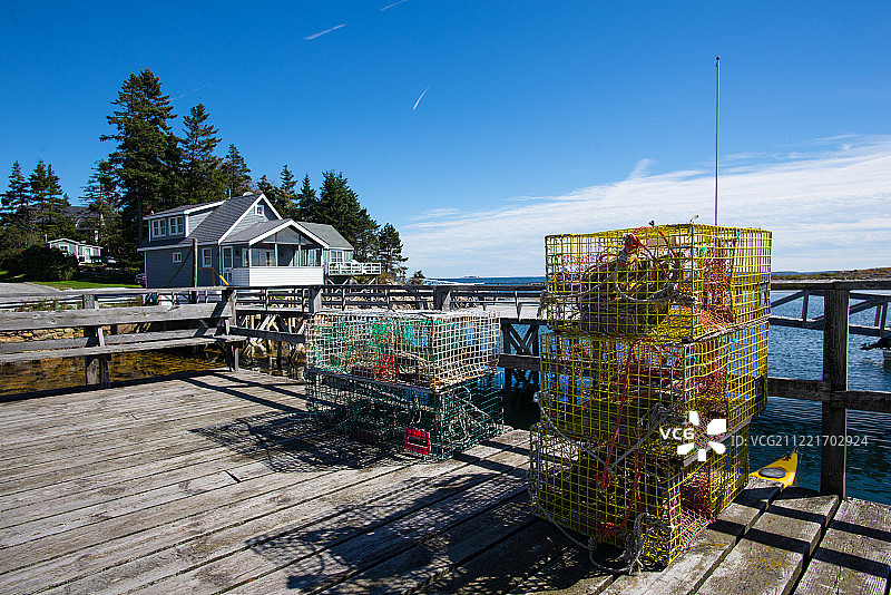 缅因州海角港码头图片素材
