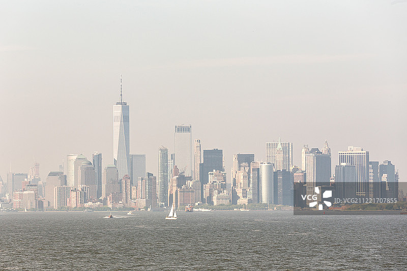 美国纽约曼哈顿下城全景图片素材