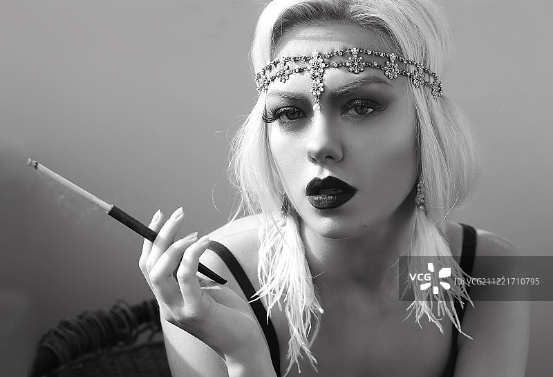 复古的摩登女郎图片素材