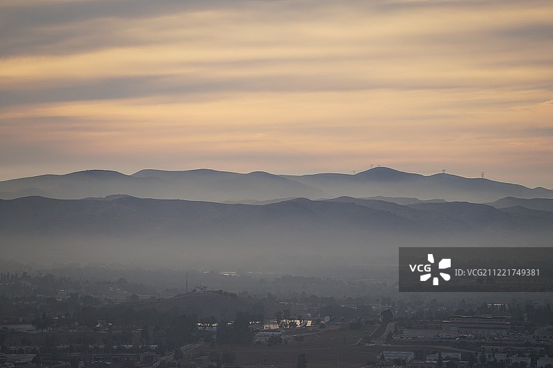 洛杉矶地区的雾霾天图片素材