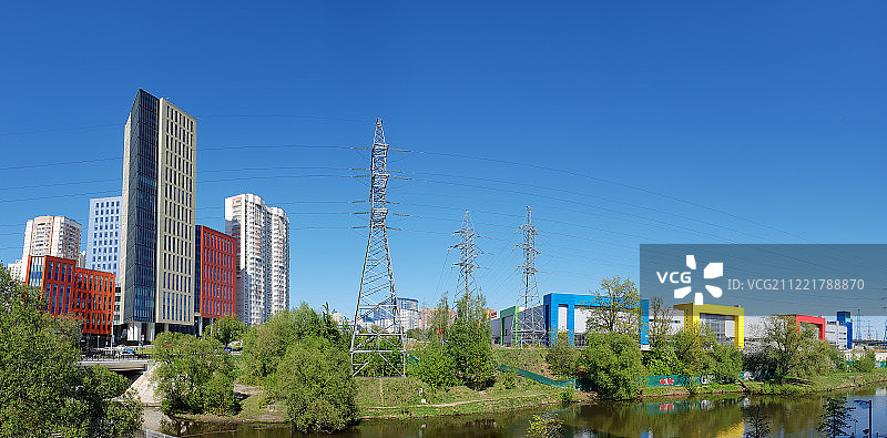 俄罗斯希姆基：航空城商务中心和托尔若克购物中心图片素材