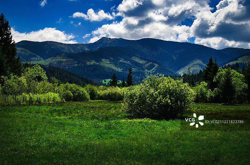 夏季山区乡村风光图片素材