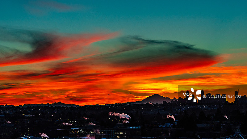 温哥华日出图片素材