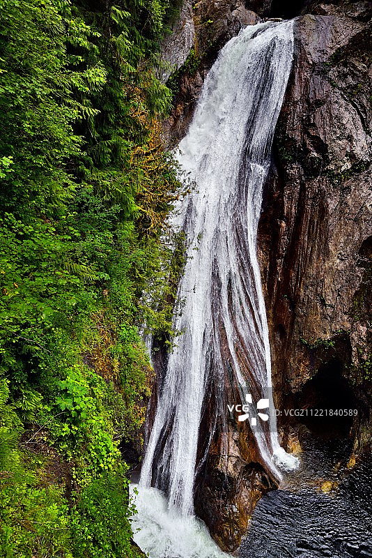 瀑布中的细节图片素材