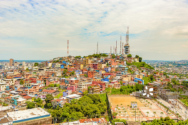 厄瓜多尔瓜亚基尔的圣安娜山图片素材
