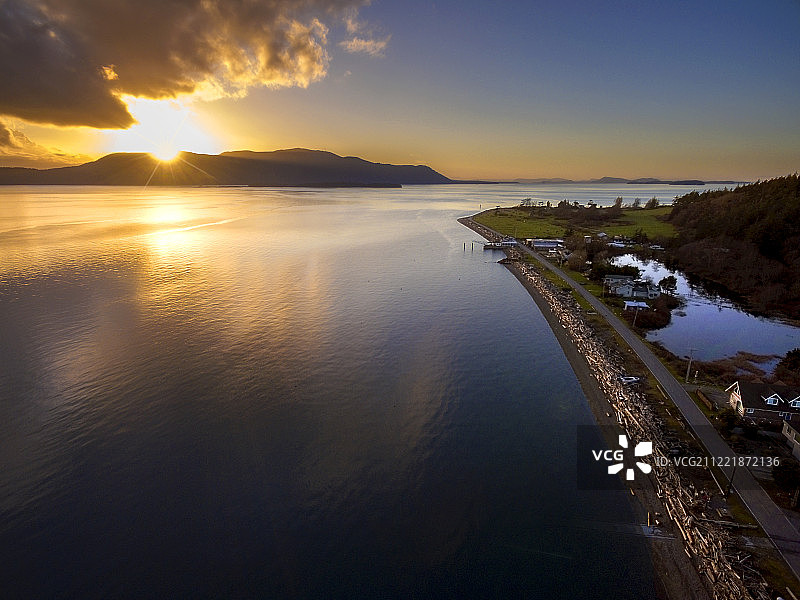 拉米岛和奥克斯岛航拍图片素材