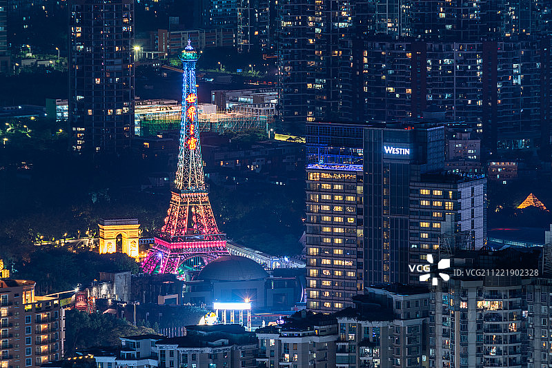 深圳世界之窗埃菲尔铁塔微缩景观图片素材