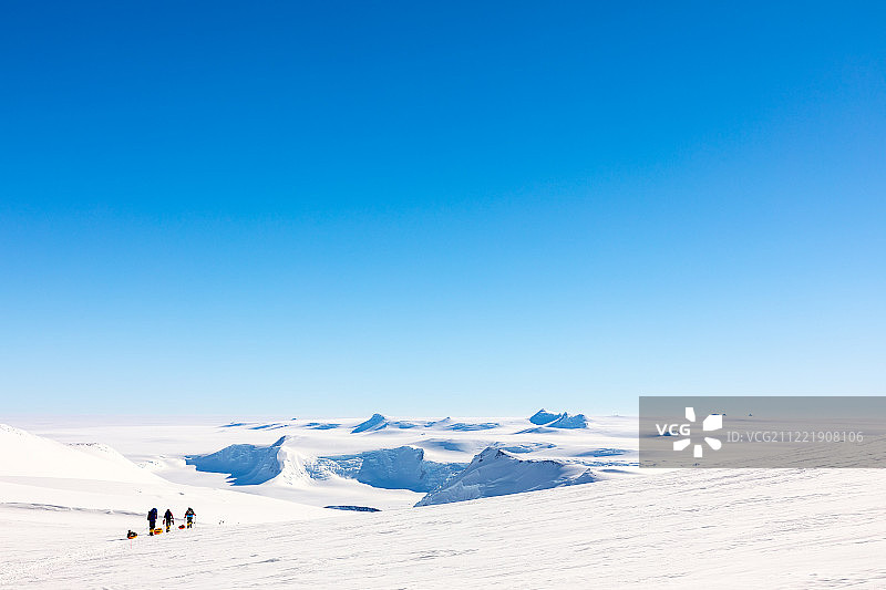 南极洲-文森山攀登图片素材