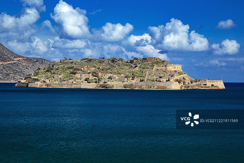 希腊克里特岛斯皮纳隆加岛图片素材