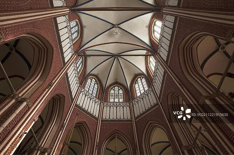 德国梅克伦堡-前波美拉尼亚巴特多伯兰多伯兰敏斯特的拱形天花板圣殿图片素材