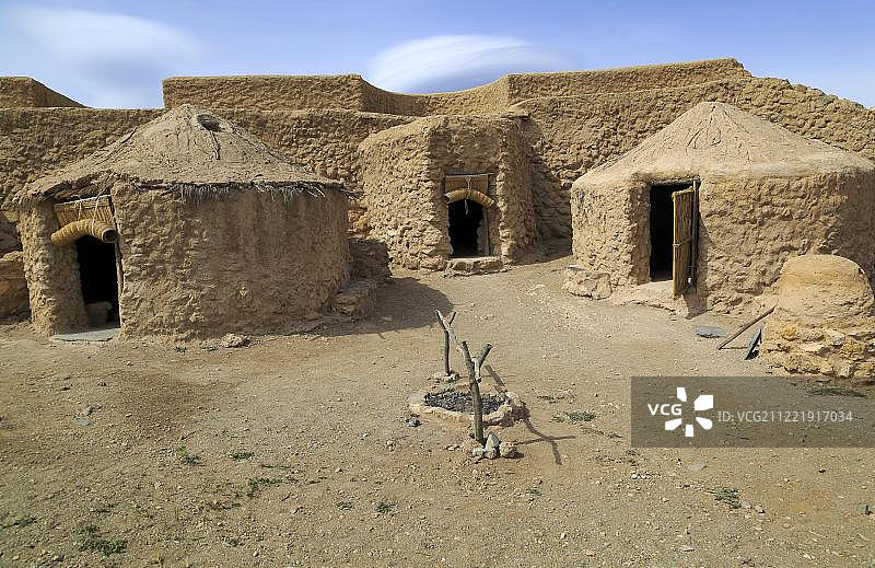 西班牙阿尔梅里亚考古遗址建筑重建图片素材