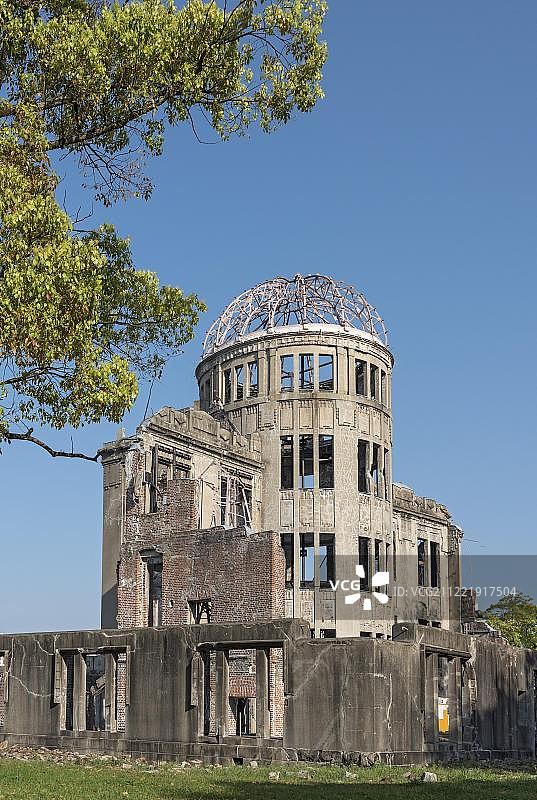 广岛原子弹爆炸圆顶屋，广岛和平纪念公园，日本，亚洲图片素材