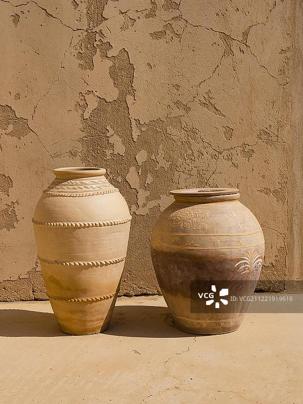 城堡，花瓶，古董，巴赫拉特，达赫利耶，阿曼，亚洲图片素材