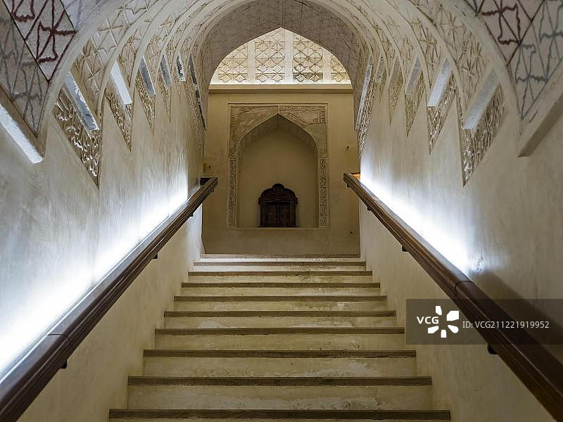 楼梯，贾布林城堡，阿曼图片素材