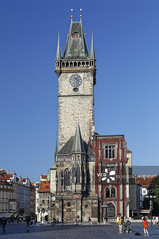 布拉格历史中心的历史悠久的市政厅图片素材