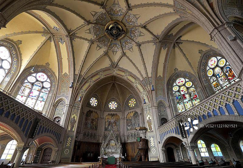 德国图林根阿尔滕堡Bruderkirche教堂内部图片素材