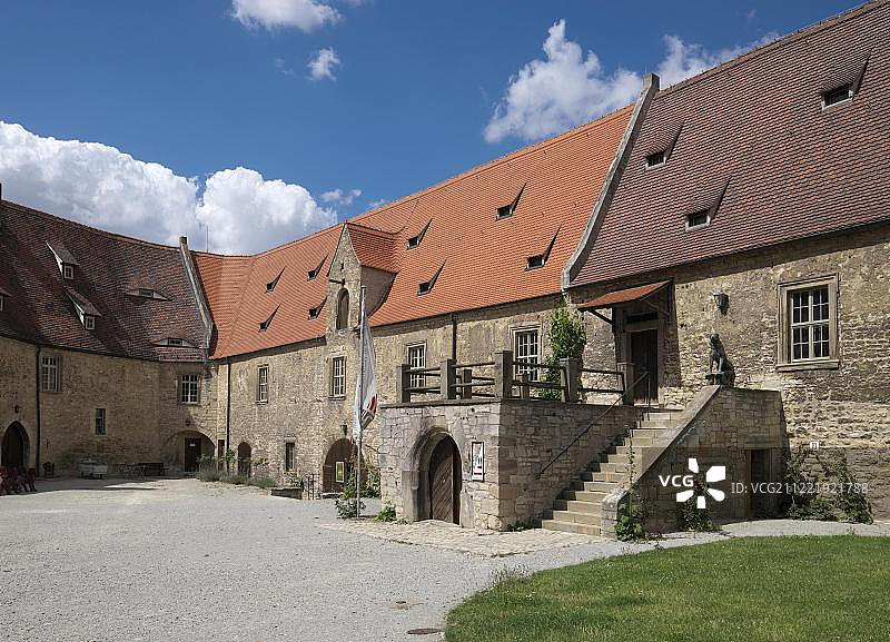 德国萨克森-安哈尔特州弗赖堡（翁斯特鲁特）新堡城堡庭院图片素材