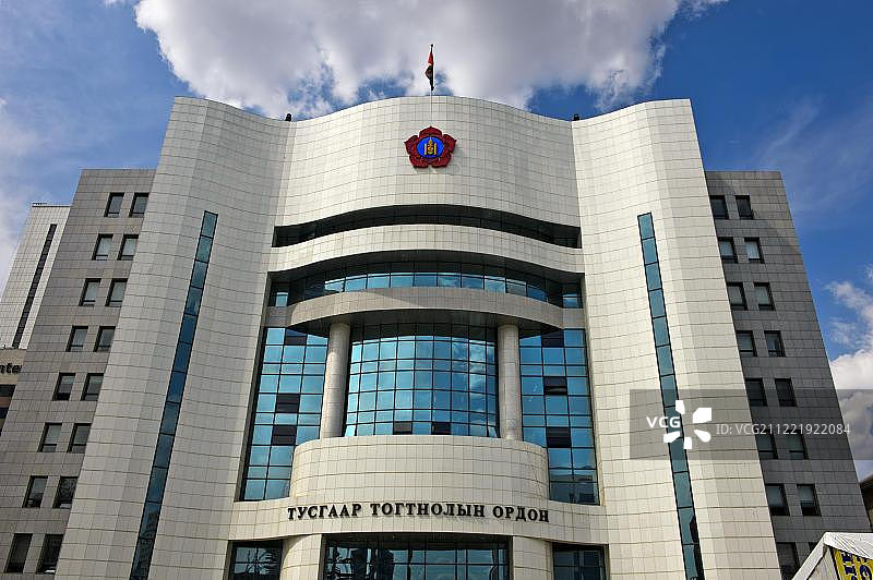 蒙古人民党总部，位于蒙古乌兰巴托图片素材