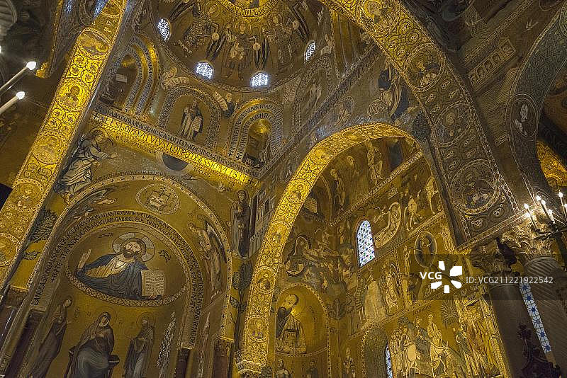 意大利西西里巴勒莫皇宫帕拉蒂娜礼拜堂图片素材