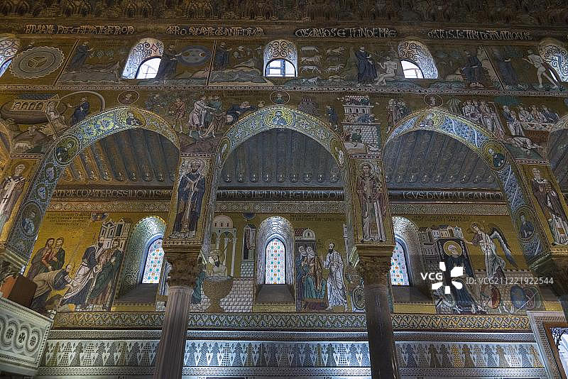 意大利西西里巴勒莫皇宫帕拉蒂娜礼拜堂图片素材