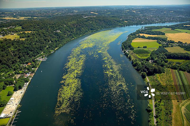 航拍德国巴尔德内湖水草图片素材