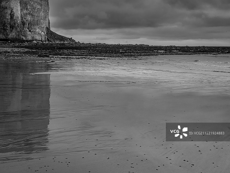 法国诺曼底费康附近的Les Grandes Dalles悬崖图片素材