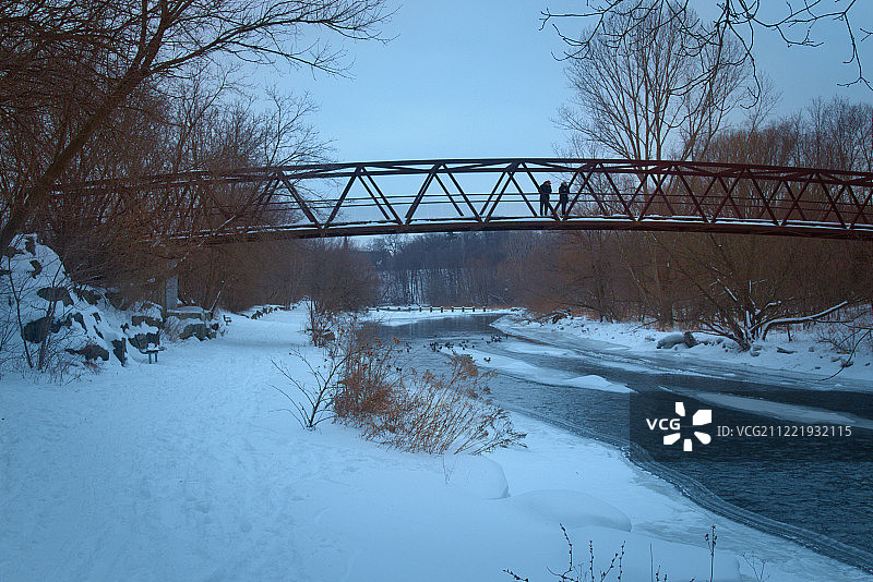 河上桥梁图片素材