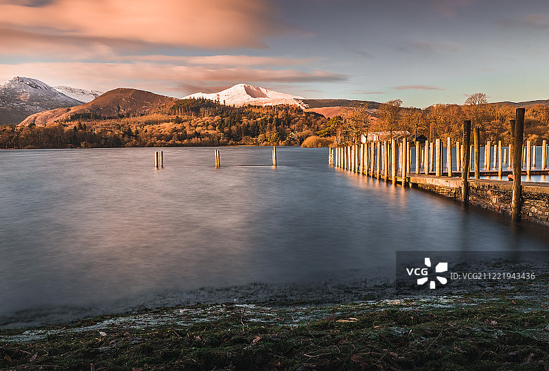 德温特湖区金色码头图片素材
