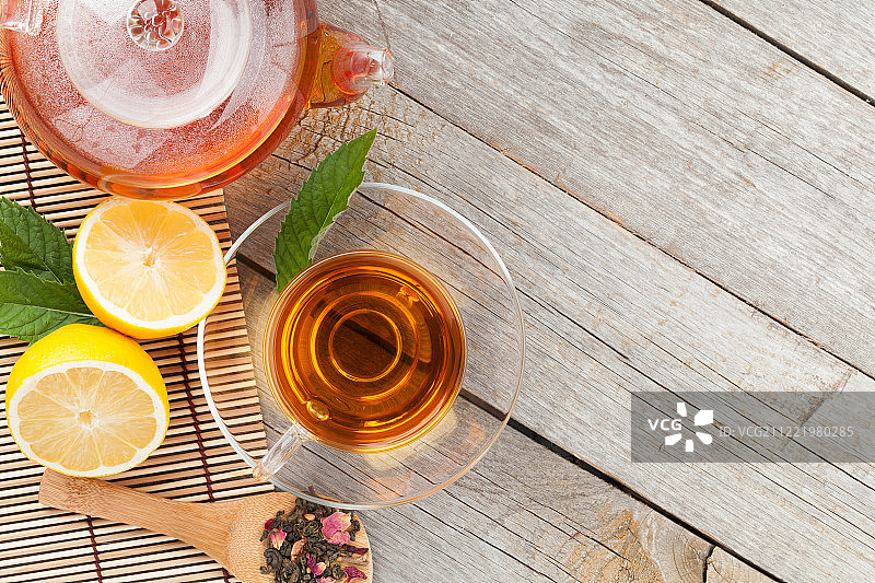 柠檬薄荷绿茶图片素材