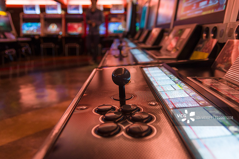 日式街机游戏厅图片素材