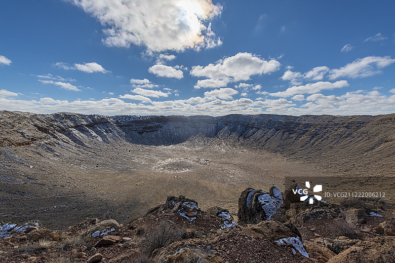 流星陨石坑图片素材