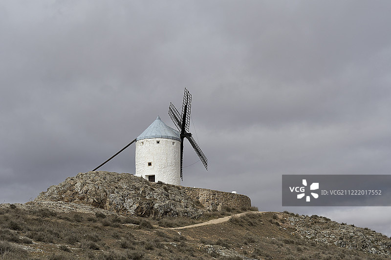 堂·吉诃德的西班牙古老风车图片素材