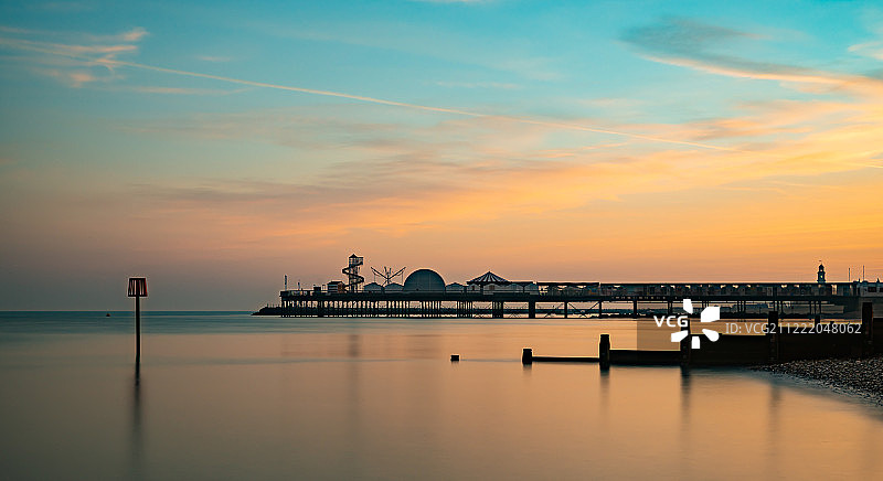 赫恩湾码头长曝光，2月16日图片素材