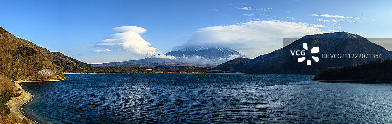 日本本栖湖帽子图片素材