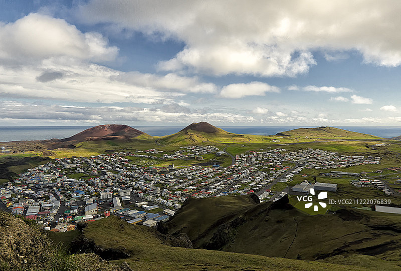 韦斯特曼纳群岛城镇风貌图片素材