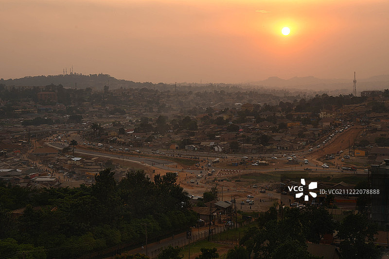 乌干达坎帕拉日落美景图片素材