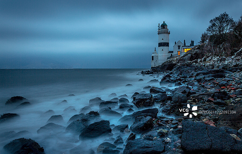 黄昏时的克洛赫灯塔图片素材