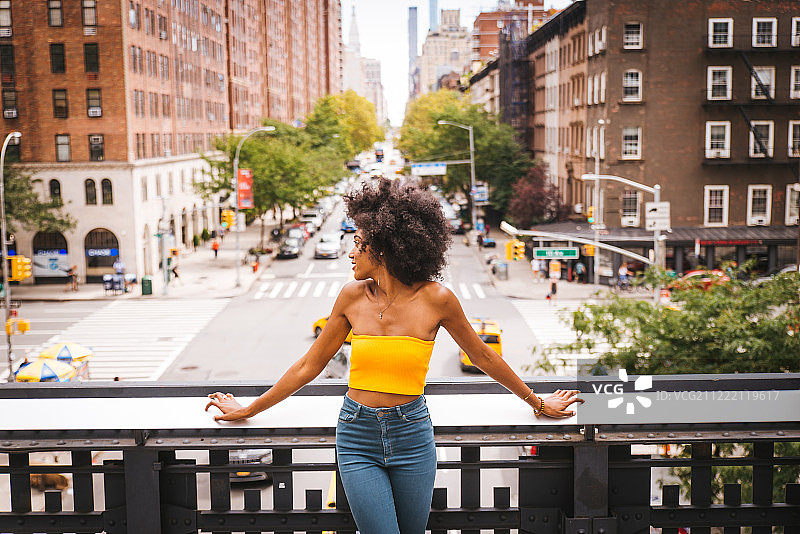 美丽女人在纽约图片素材