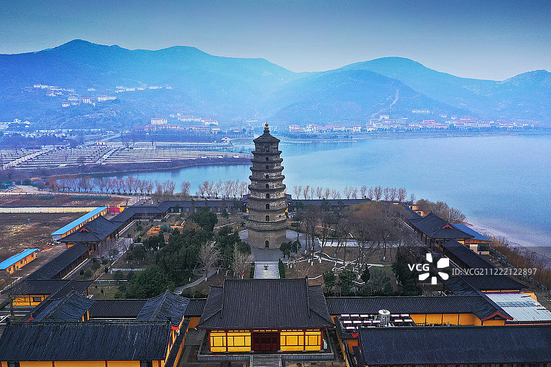 连云港大圣湖阿育王塔图片素材