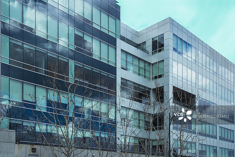 蓝色绿色办公室图片素材