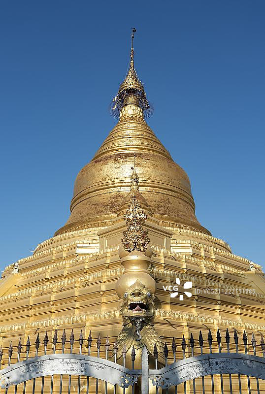 缅甸曼德勒固都陶佛塔佛教塔林景观图片素材