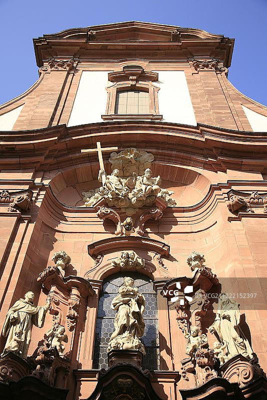德国美因茨奥古斯丁教堂外墙图片素材