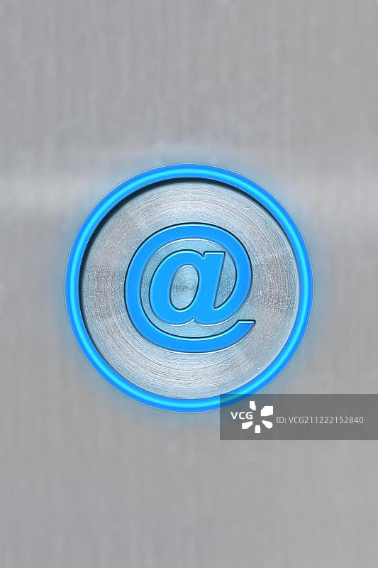 蓝色@符号图片素材