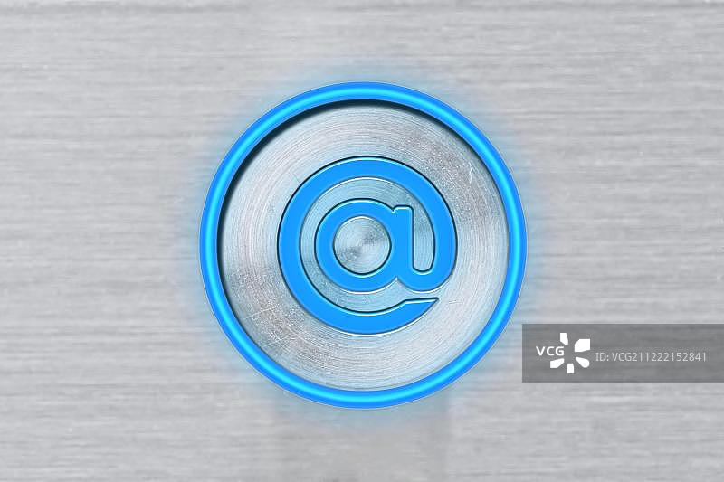 蓝色@符号图片素材