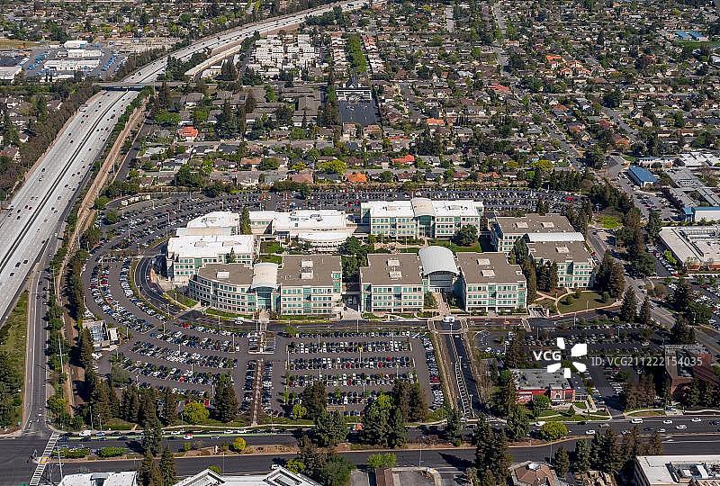 苹果公司总部，加利福尼亚州硅谷库比蒂诺，美国北美图片素材