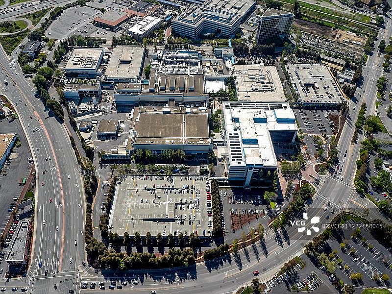 英特尔总部，美国伟世通公司，博通加州技术公司，索福斯，圣克拉拉，硅谷，加利福尼亚州，美国，北美图片素材